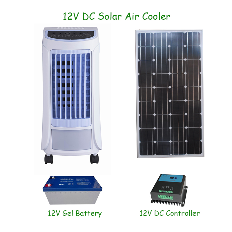 Enfriador de aire solar de 12V DC con bajo consumo de energía de 30w