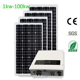 1kw-100kw ACDC en el sistema de energía solar de red para el hogar sin batería trabajando 25 años