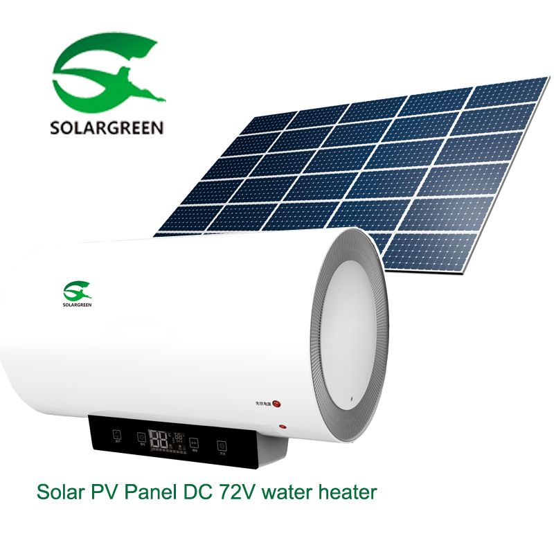ACDC 60L 100% fuera de la red Calentador de agua solar fotovoltaico con respaldo de energía de la red