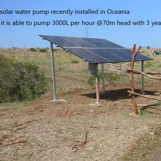 Bomba de agua solar DC instalada en Oceanía con 3 años de garantía
